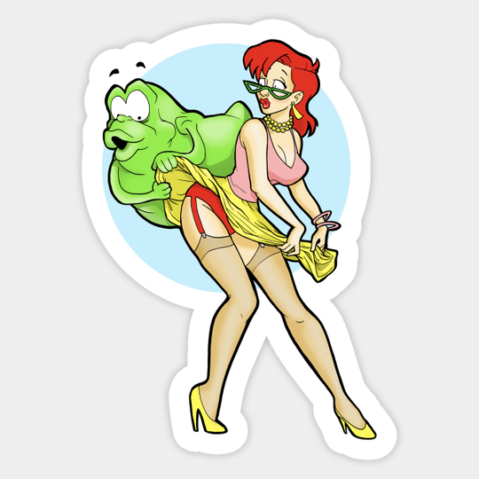 Janine and Slimer - Ghostbusters - Sticker