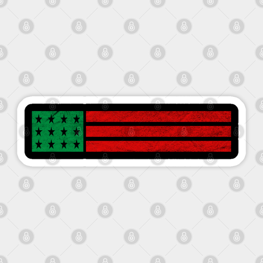 African American Flag - African American Flag - Sticker