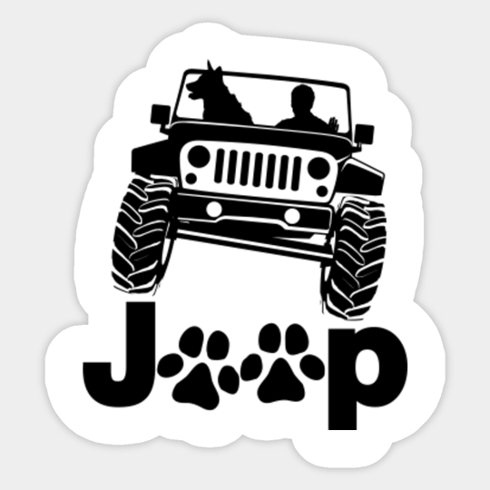 Jeep Dog Canine B K 9 - Jeep - Sticker