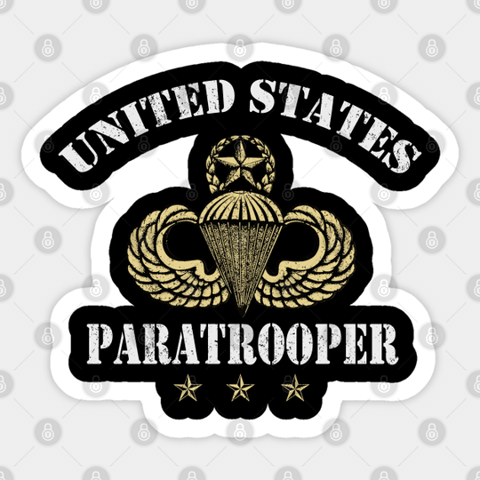 United States Paratrooper Airborne Veterans Gift - United States Paratrooper - Sticker