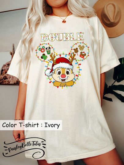 Double Trouble Shirt, Disney Christmas, Chip and Dale Shirt