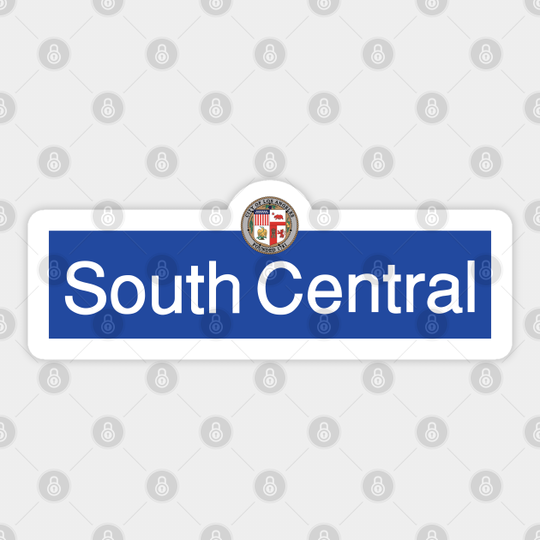 South Central Los Angeles Street Sign City Hall Architecture Urban Hollywood DTLA - Dtla - Sticker