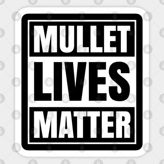 Mullet Hair Cut Style Haircut Barber Southern South Honkey Trucks America USA Midwest Georgia - Mullet - Sticker