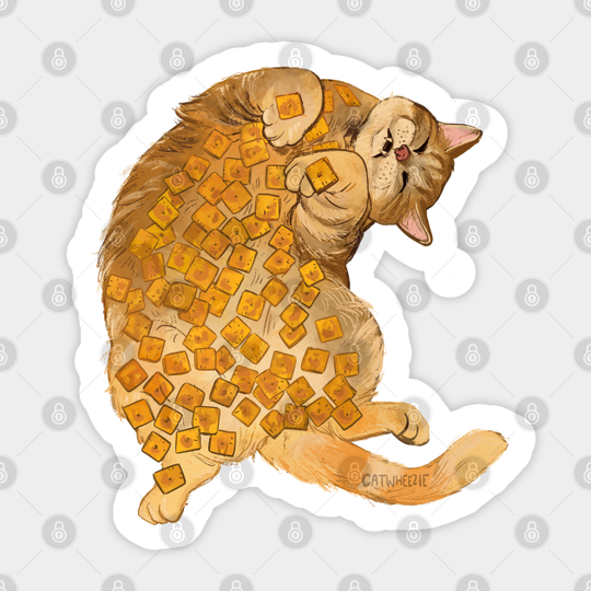 Cheesy Chonker - Cats - Sticker