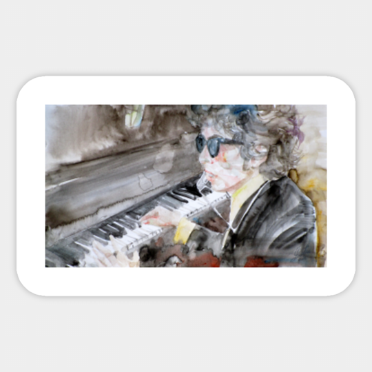 BOB DYLAN watercolor portrait.7 - Bob Dylan - Sticker