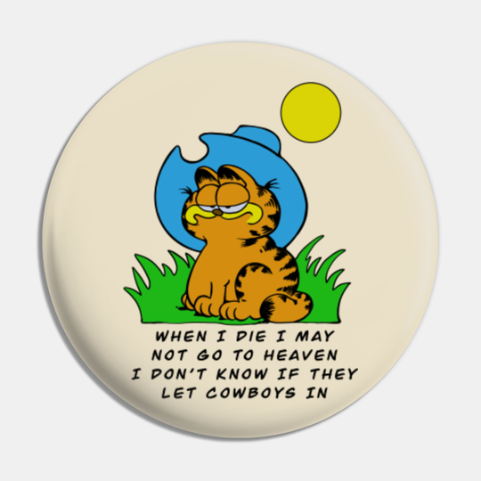 When I die I may Garfield,Garfield cowboy - Garfield - Pillow