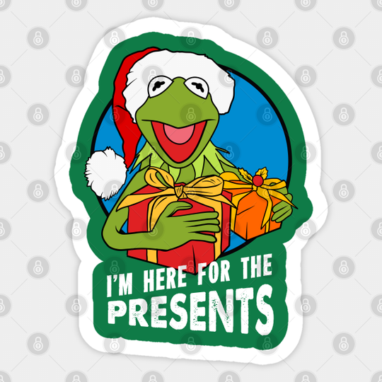 Christmas Kermit - Kermit - Sticker