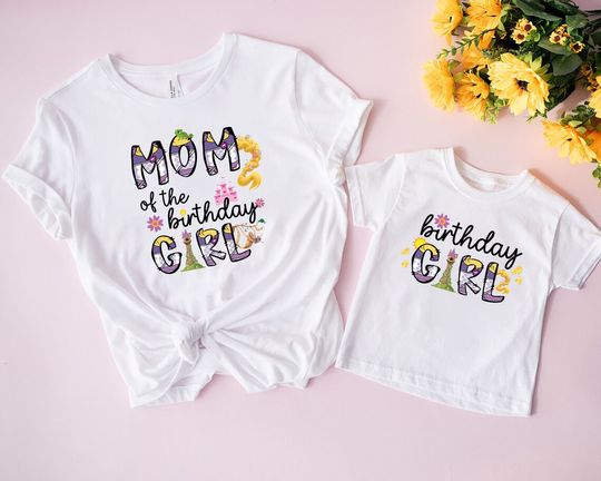 Rapunzel Birthday Shirt, Tangled Princess Birthday Shirt, Disney Birthday Shirts, Disney Family Birthday Shirts