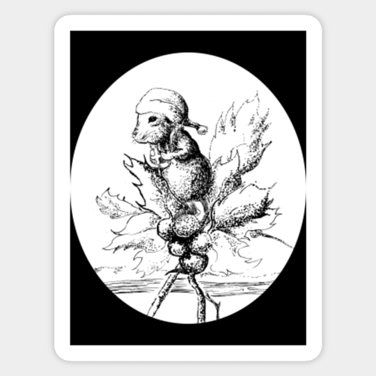 Harvester mouse ink 18/11/2020 - Christmas - Sticker