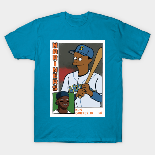 Homer at the Bat - Ken Griffey Jr. Simpsons Parody Baseball Card Tee - Simpsons - T-Shirt