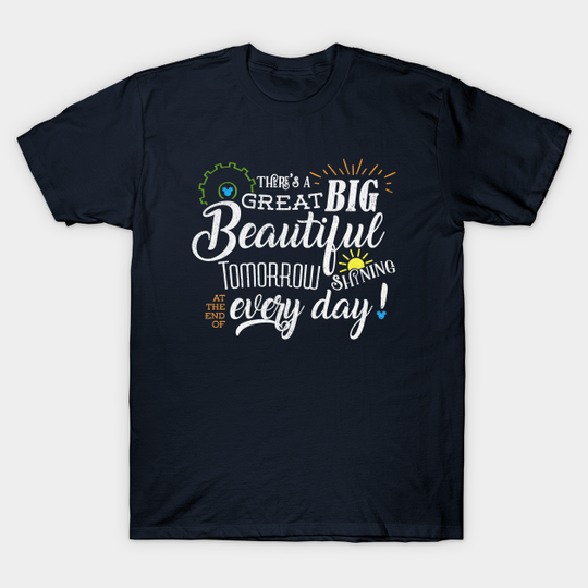 Great Big Beautiful Tomorrow distressed style Carousel of Progress by Kelly Design Company - Carousel Of Progress - T-Shirt