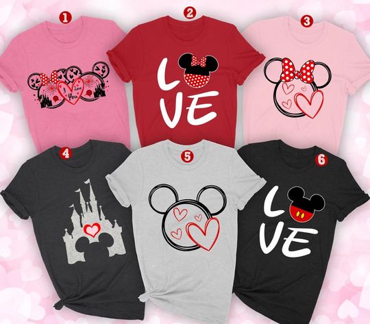 Family Disney Matching Shirts, Disney Valentine's Day
