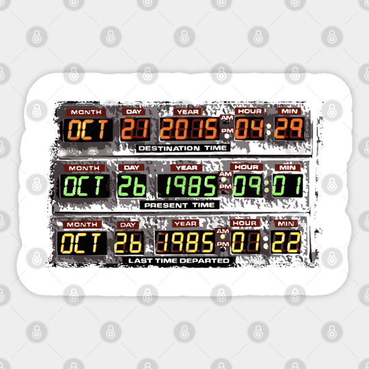 Back to the Future - Timetable - Back To The Future - Sticker