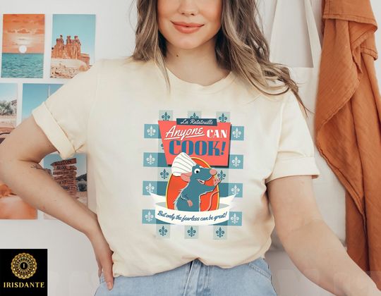 Disney Pixar Ratatouille Remy Anyone Can Cook Poster T-Shirt