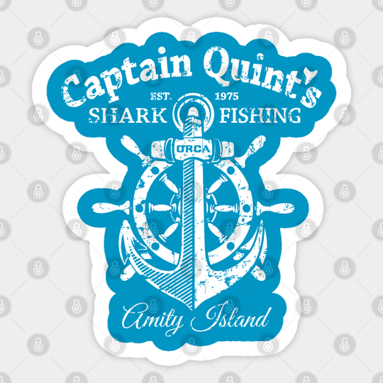 Captain Quint's Shark Fishing - Jaws - Sticker