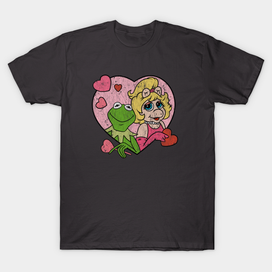 Distressed kermit and miss piggy - Kermit - T-Shirt