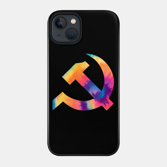 Communist Symbol Tie Dye Trippy Psychedelic Design - Communist Symbol - Phone Case