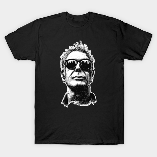 Anthony Bourdain Retro Black - Anthony Bourdain - T-Shirt