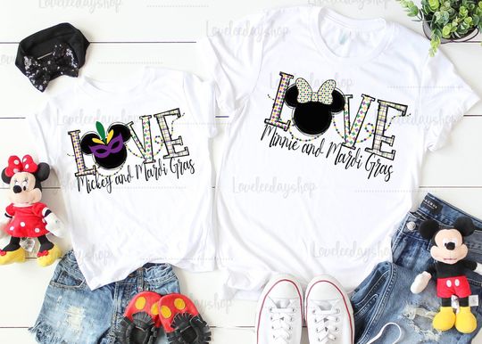 Mardi Gras Disney Shirt - Disney Vacation - Custom Disney shirts - Minnie Mardi Gras shirt