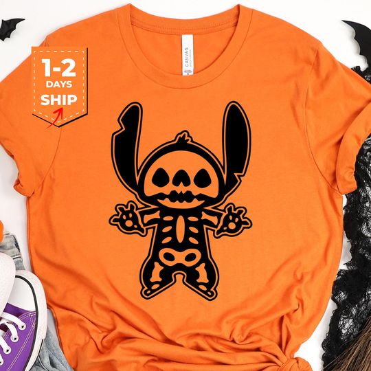 Stitch Halloween Skeleton | Disney Halloween Shirt