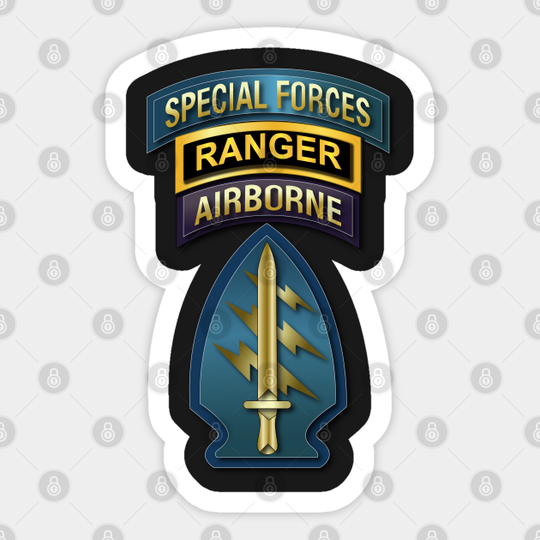 SOF - Special Forces - Ranger -SSI V1 - Special Forces United States Army - Sticker