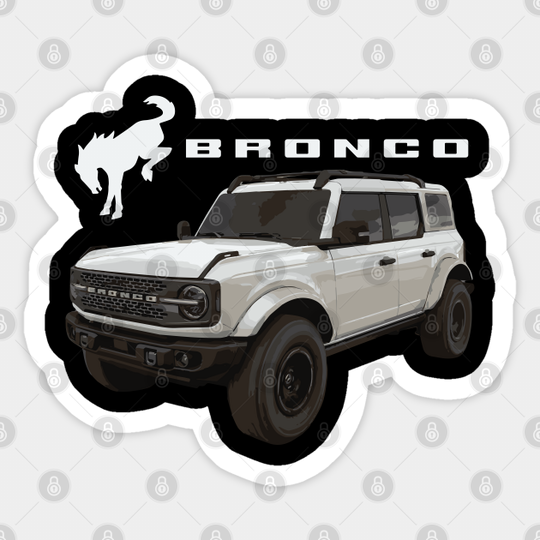 white bronco badlands 4x4 ford - Ford Bronco - Sticker