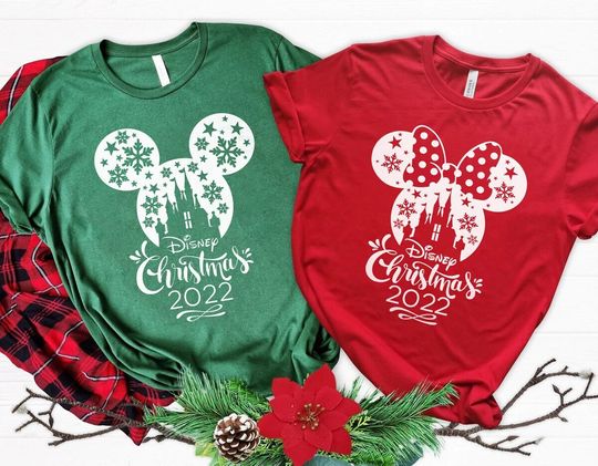 Disney Mickey Head Xmas Shirt