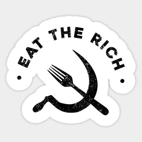 Eat the Rich Fork and Sickle - Eat The Rich - Sticker