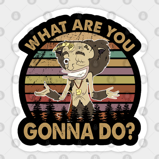 big mouth retro vintage cute face - Big Mouth - Sticker