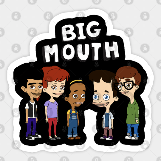 big mouth members smile face - Big Mouth - Sticker