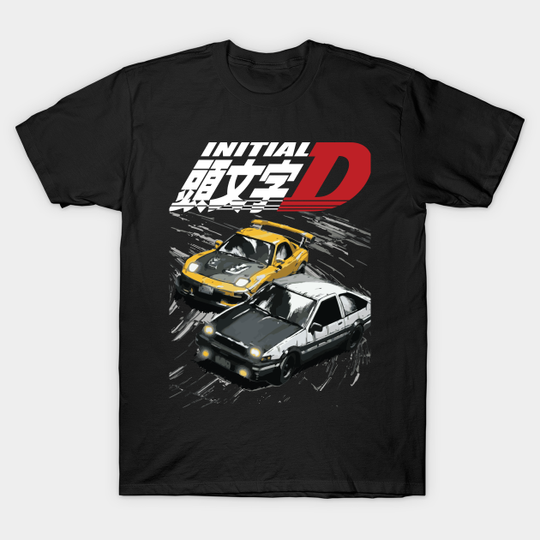 86 takumi vs keisuke FD initial D - Initial D - T-Shirt