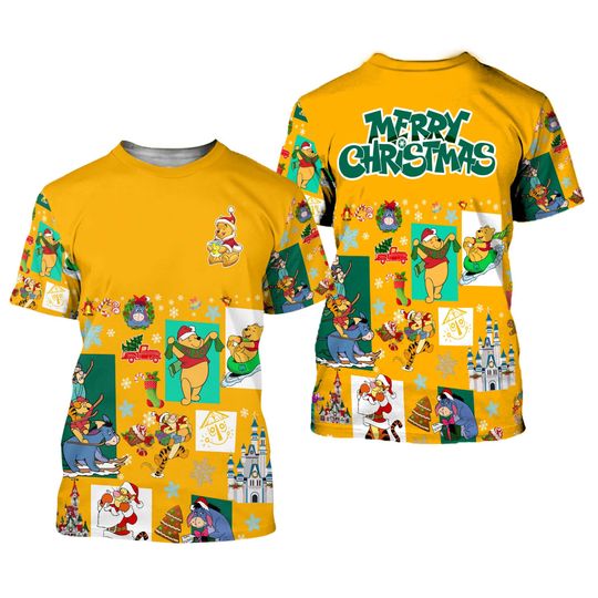 Discover Winnie The Pooh Disney Christmas 2022 3d Shirt