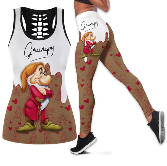 Grumpy Pattern Signature - Disney Hollow Tanktop Legging Outfit Set