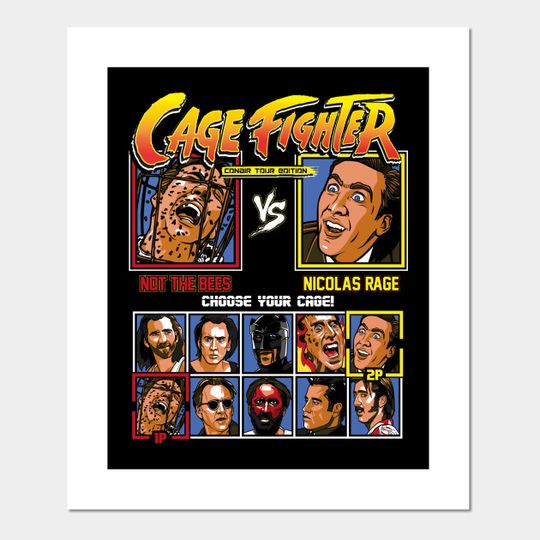 Nicolas Cage Fighter - Conair Tour Edition - Nicolas Cage - Posters and Art Prints