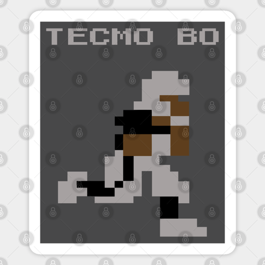 TECMO BO ))(( Retro Football Video Game - Nintendo - Sticker