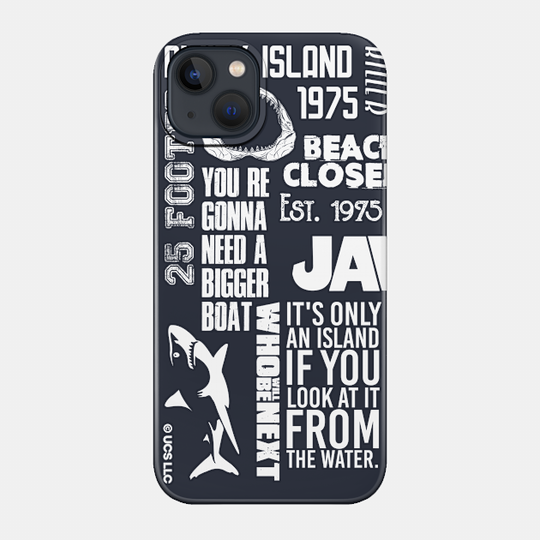 Jaws movie quotes. Birthday party gifts. ly licensed merch. Perfect present for mom mother dad father friend him or her - Jaws - Phone Case