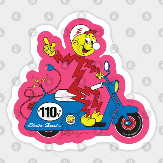 REDDY KILOWATT - Electro Scoot - Sticker