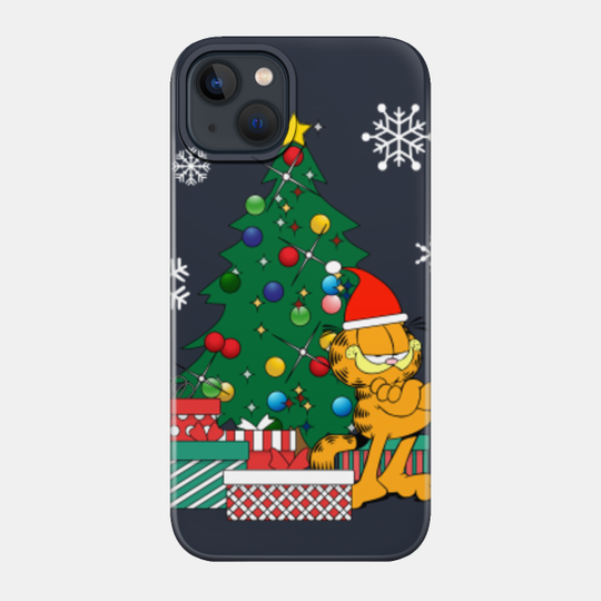 Garfield Around The Christmas Tree - Garfield - Phone Case