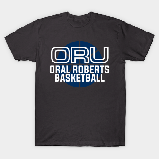 Discover ORU - Oral Roberts Basketball (Navy, White) - Oru - T-Shirt