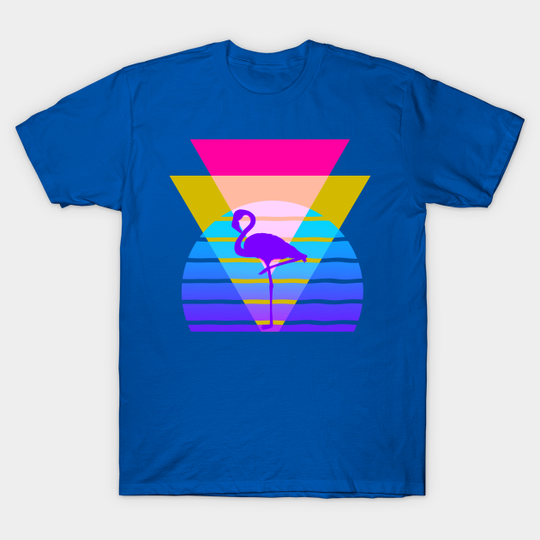 Discover 80s Flamingo Nostalgic Graphic - 80s Fashion - T-Shirt