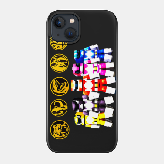 Mighty Morphin Minecraft Rangers - Mighty Morphin Power Rangers - Phone Case