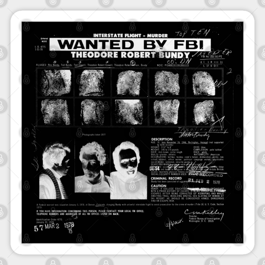 general distrust - Ted Bundy - Sticker