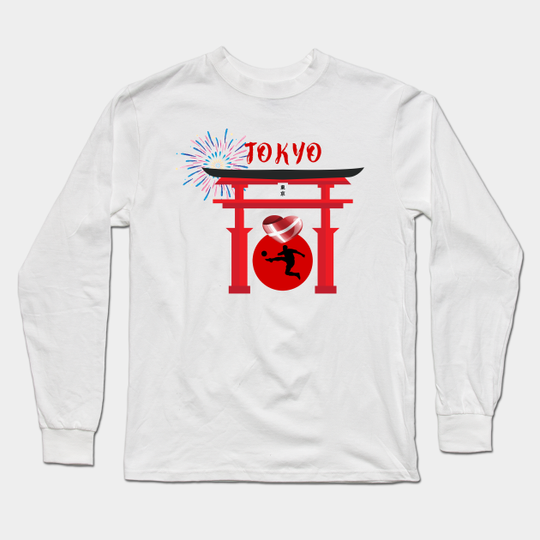 Football in Tokyo, Denmark team! - Football - Long Sleeve T-Shirt