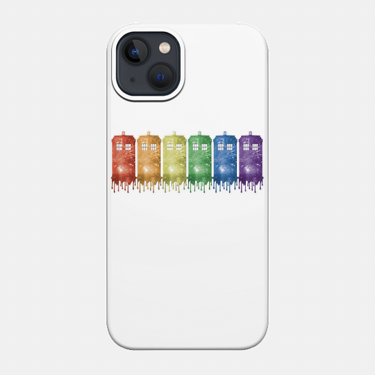 Tardis Over the Rainbow - Tardis - Phone Case