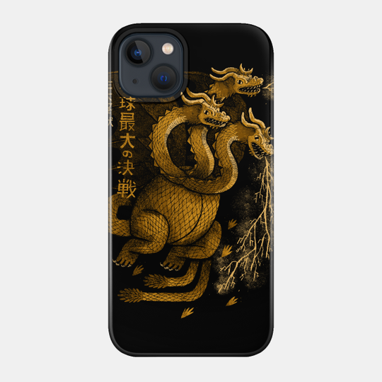 three headed monster king ghidorah - King Ghidorah - Phone Case