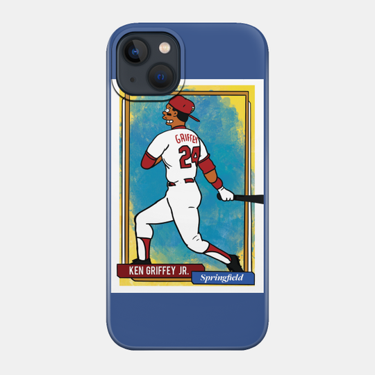 Ken Griffey Jr. Homer at the Bat Simpsons Parody Springfield Baseball Card Tee - Simpsons - Phone Case