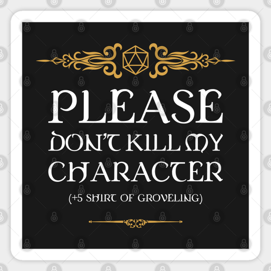 Shirt of Groveling D20 Dice Tabletop RPG Addict - Dungeons And Dragons - Sticker