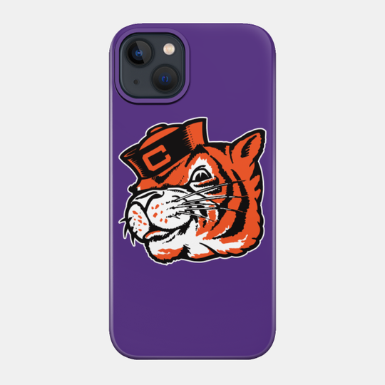 Vintage Clemson Mascot w Hat - Clemson - Phone Case
