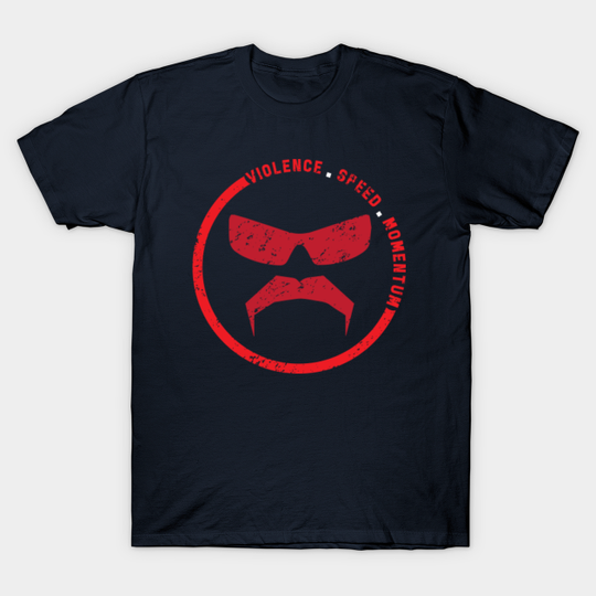 Dr Disrespect Violence Speed Momentum - Dr Disrespect Mustache Logo - T-Shirt