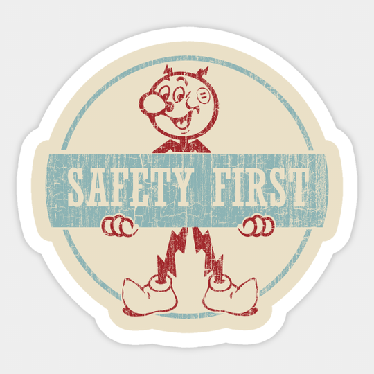 safety first - Reddy Kilowatt - Sticker